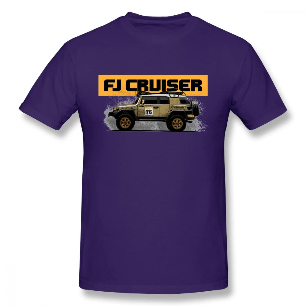 Фиолетовый Новое поступление FJ Cruiser Футболка мужская Новинка Land Cruiser Car Homme футболка Toyota OFF Road Camiseta - Цвет: Фиолетовый