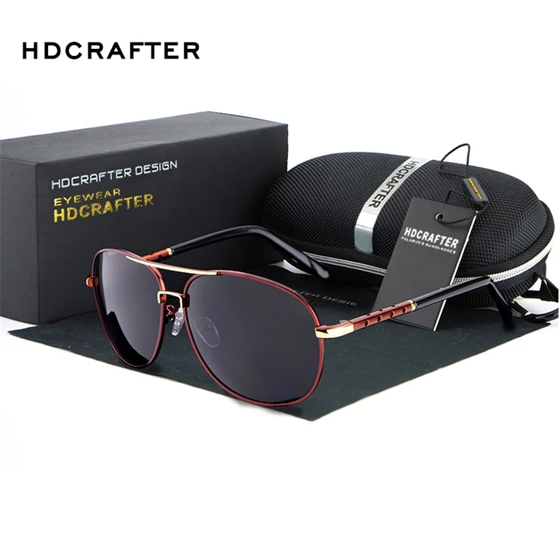 Мужские солнцезащитные очки HDCRAFTER винтажные брендовые дизайнерские большого