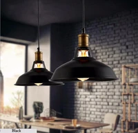 vintage led pendant lamp with e27 edison bulbindustrial retro pendant lights for kitchendining room home blackwhite 110220v