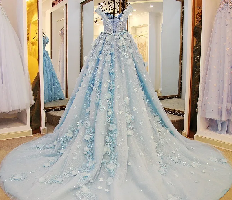 Arabic Evening Gown Dresses Abendkleider Abiti Da Cerimonia Sera Sweetheart Light Blue Lurxurious Party Dress 2018 | Свадьбы и