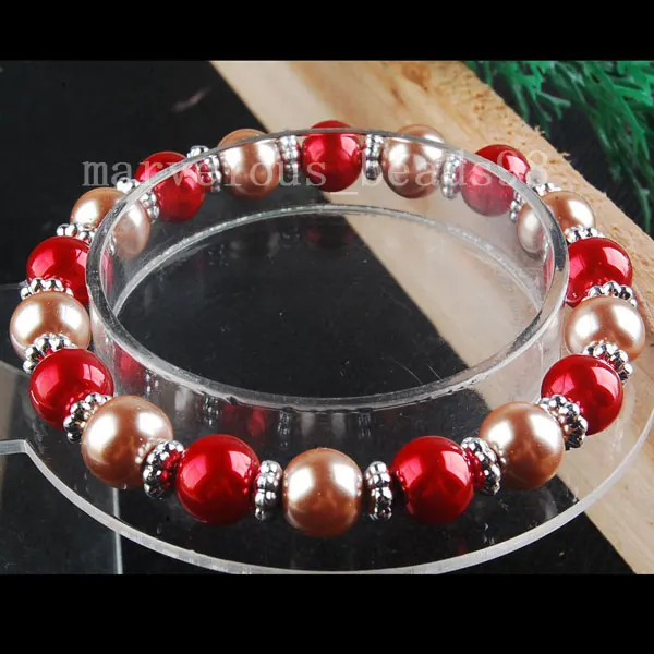 Бесплатная доставка Модные ювелирные изделия 8 мм Разноцветные жемчужные бусы