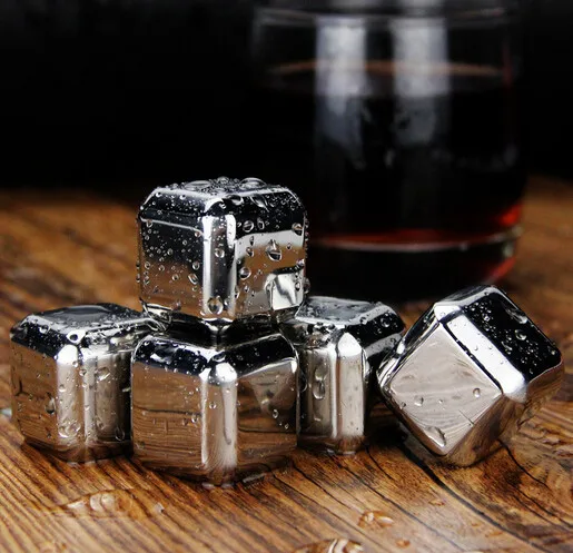 Качество кистей для макияжа 1x1x1 дюймов кубики льда из камня виски нержавеющей