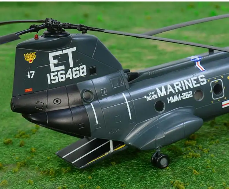 Предварительно построенный 1/72 CH-46 морской рыцарь средний подъем тандемный ротор транспортный грузовой вертолет хобби Коллекционная готовая пластиковая модель