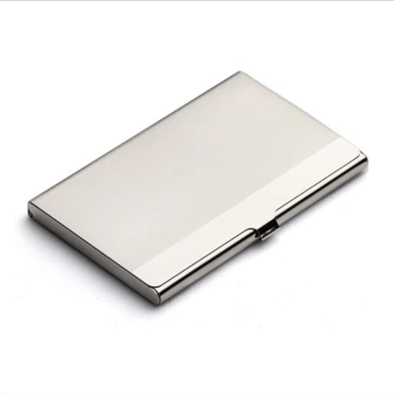 Розовый 1pc Creative Business Card Case Stainless Steel Aluminum Holder Metal Box Cover Credit Men Business Card Holder Metal Wallet - Цвет: Розовый