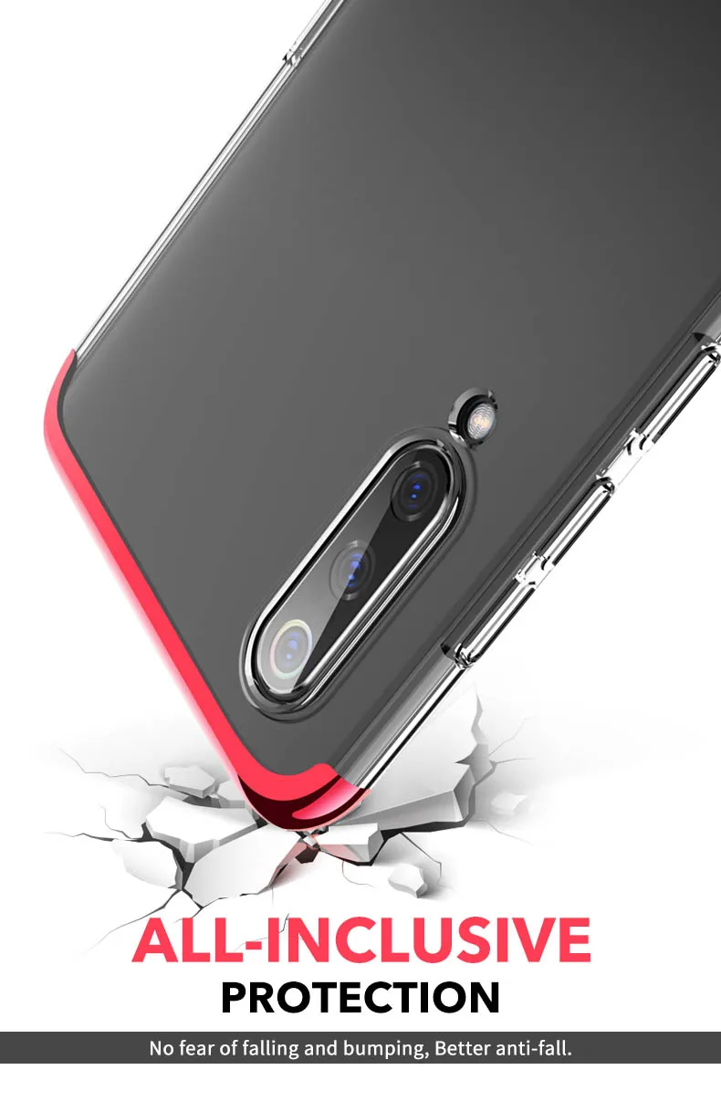 GKK для Xiaomi Mi 9 чехол Полная защита 3 в 1 покрытие прозрачная задняя крышка Анти-осень чехол для Xiaomi Mi 9 Coque& Чехол