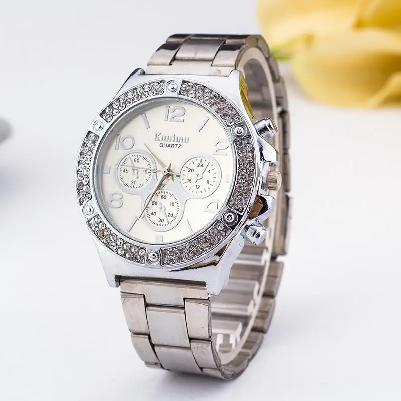 Rose Gold Women Watch Top Brand Luxury Dress Rhinestone Quartz Casual Stainless Steel Wristwatches Female Clock | Наручные часы