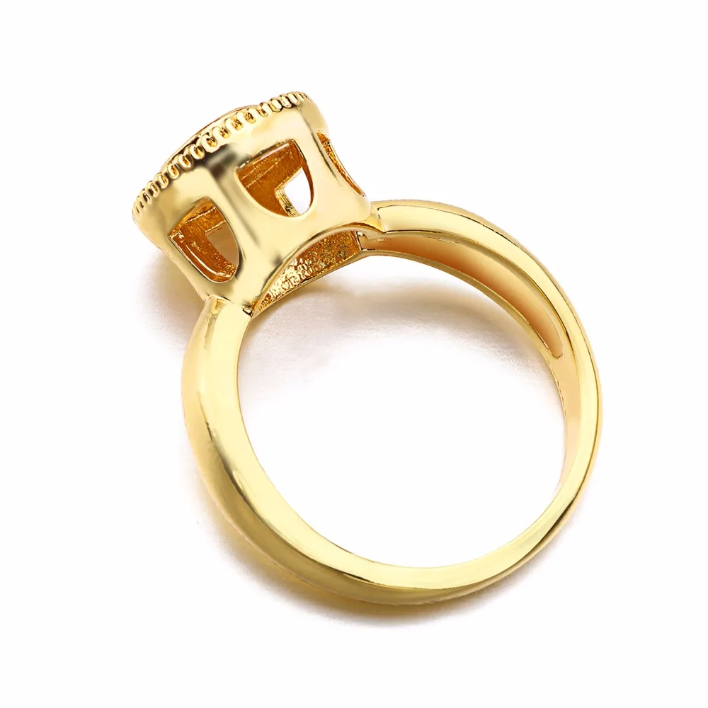 VANAXIN Cake Shape Rose/Gold/Silver Color Round Rings For Women Men Copper Ring With CZ Stones Free Gift Box Fashion Jewelry | Украшения и