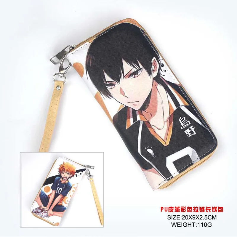 Haikyuu Новые товары: аниме Сейлор Мун Длинный кошелек из искусственной кожи сотовый телефон клатч кошелек Портативный держатель для карт сумка для денег для косплея подарок - Цвет: Haikyuu