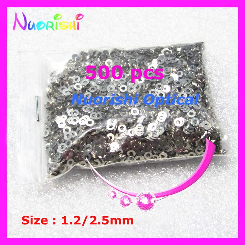 500 шт очки серебристые золотые металлические плоские прокладки шайбы и болты