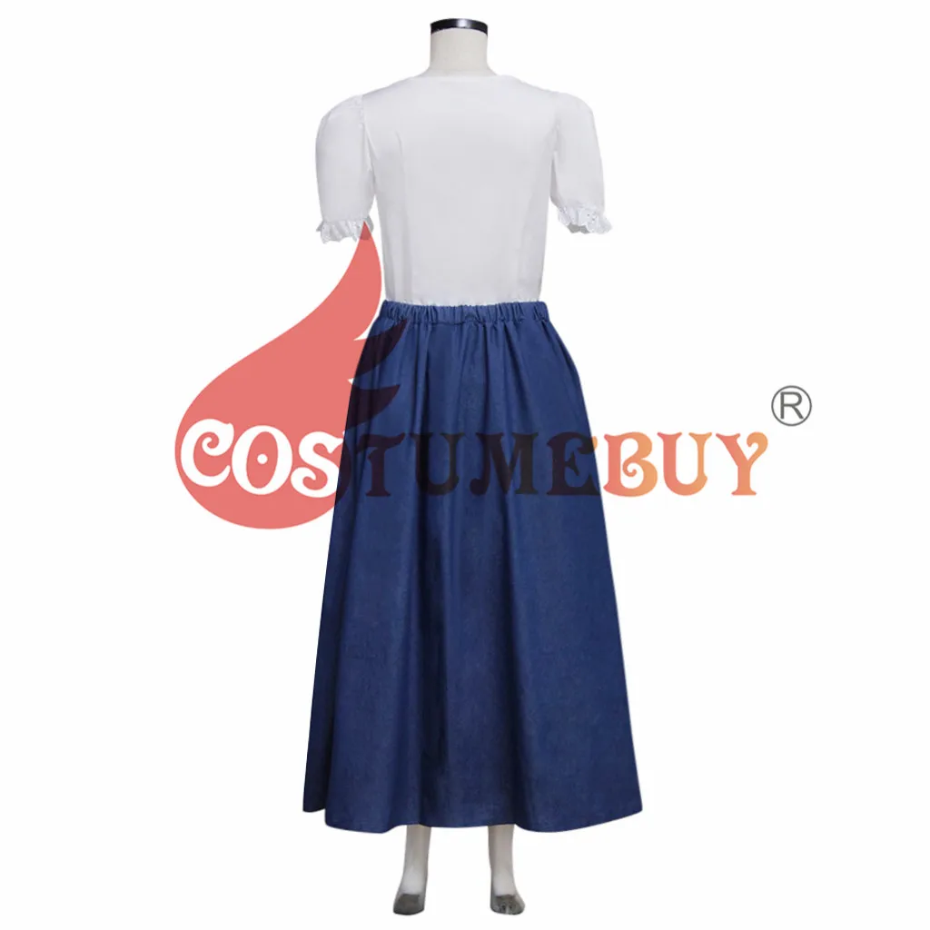 Costumebuy индивидуальный заказ один раз на время костюм для косплея "Белль" голубое платье женские карнавальные вечерние Хэллоуин юбка