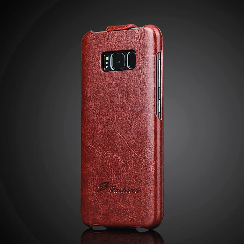 Роскошный кожаный чехол-книжка для Samsung Galaxy S8 Plus, винтажный брендовый чехол на заднюю панель для Samsung Galaxy S8, вертикальный откидной Чехол для телефона