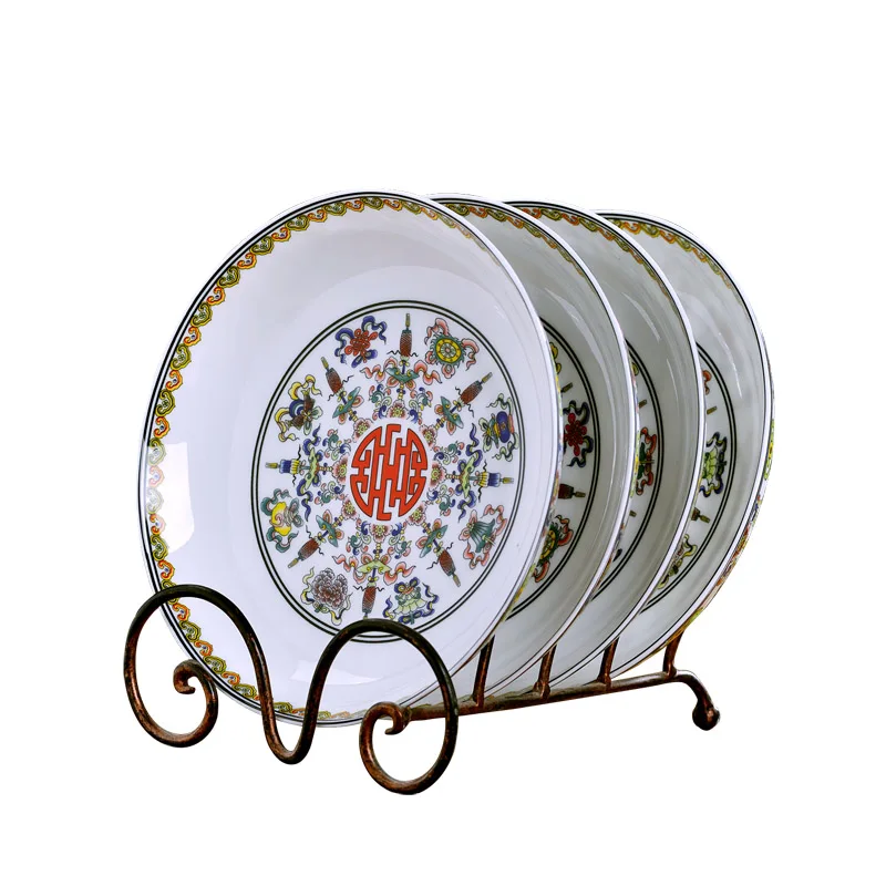 8 дюймов Цзиндэчжэнь декоративная пластина керамическая костяная китайская