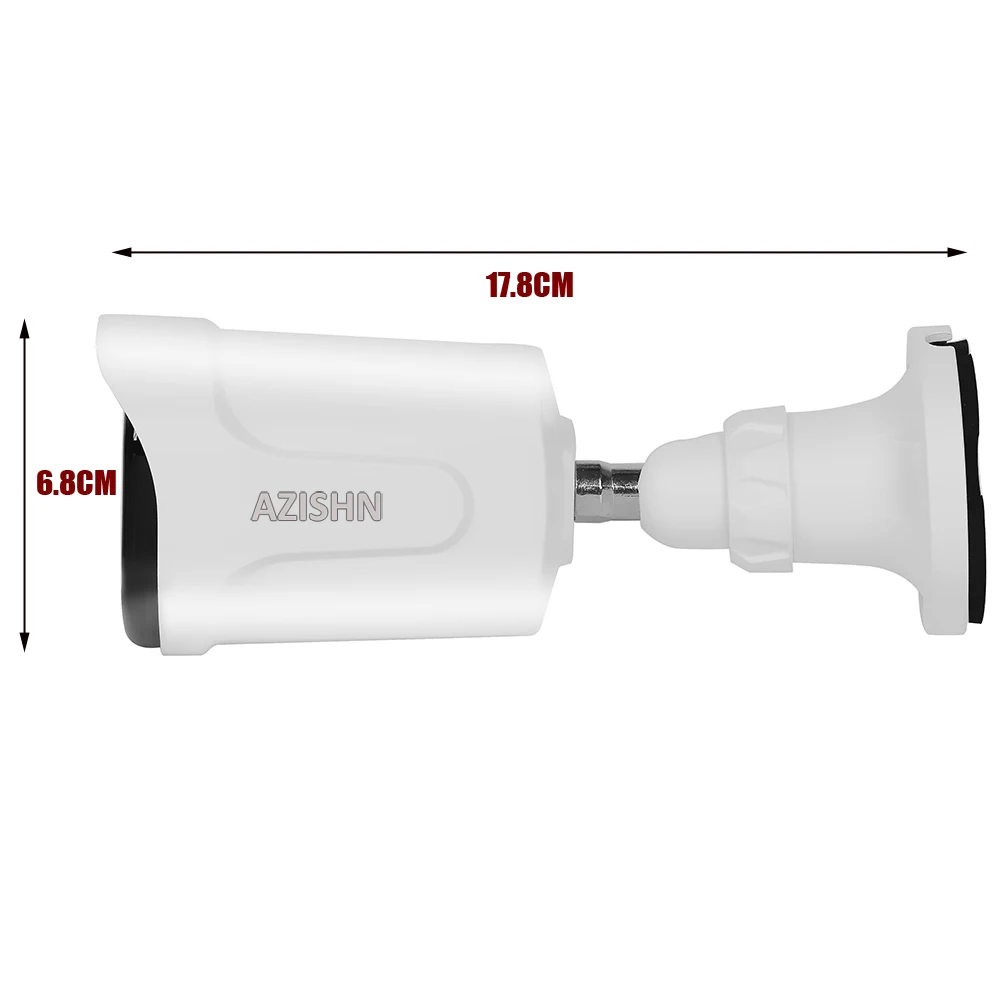AZISHN ONVIF Проводная аудио IP-камера 720P/960P/1080P H.264 сеть P2P 6pcs Массив светодиодный Аудио