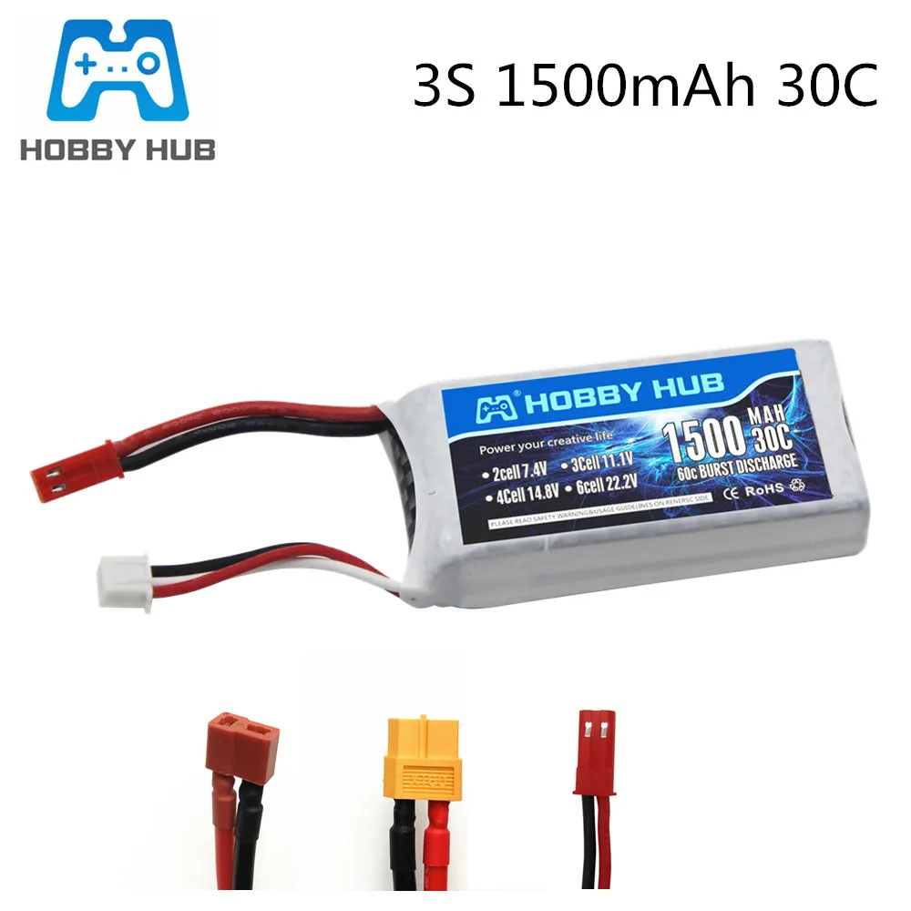 3S 11 1 В 1500 мАч 30c LiPo Батарея v Перезаряжаемые Lipo для WLtoys V950 радиоуправляемой машины