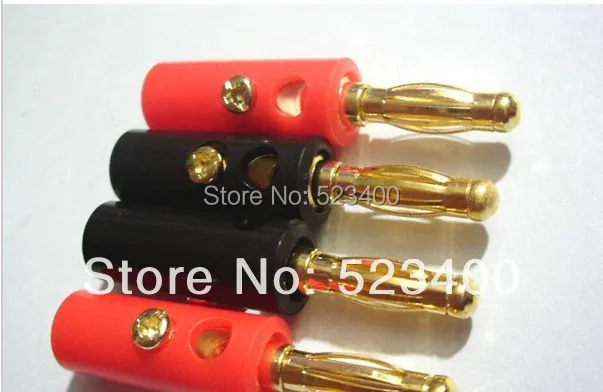 Free shipping 10 PCS Banana Speaker Plugs 4mm Gold Plated |