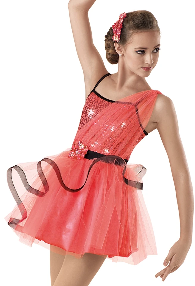 

Foreign trade Womens children and adults Jazz Dance Ballet Costume Sequin yarn dress