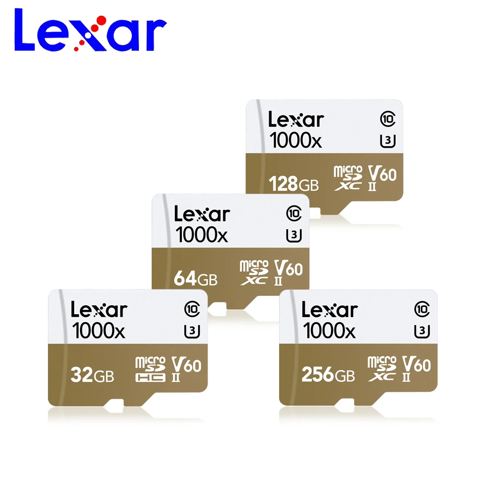 Lexar 1000x TF карта 32 ГБ Micro SD 256 64 памяти 128 Гб класс 10 SDXC Max 150 МБ/с. UHS II для спортивной