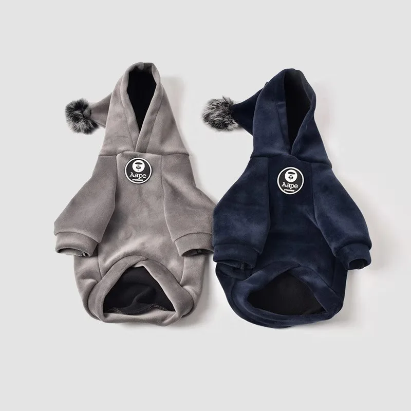 Мягкая супер теплая куртка для собак толстовка с капюшоном одежда кошек пальто