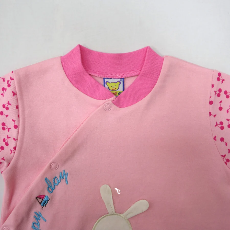 2021 Little Q pure cotton newborn spring autumn clothes one piece footies baby boy infant underwear four color clothing |