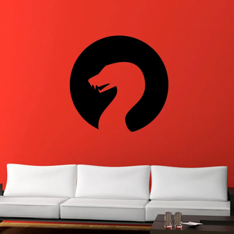 Зловещие Змея Ужасно Порочный Силуэты Животных Виниловые Наклейки Стены