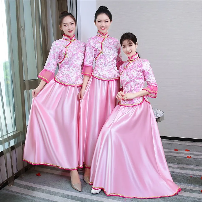 

Vintage Bridal Bridesmaid Cheongsam Modern Traditional Chinese style Wedding Dress Oriental Womens Qipao Vestidos Size S-XXL
