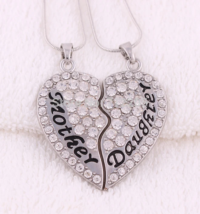 Подарочная упаковка стразы сердце для мамы и дочки лучший друг День матери семья