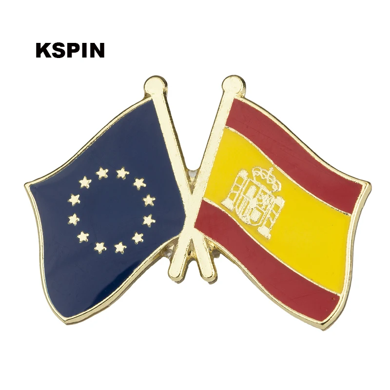 Европейский союз Испания Флаг дружбы значок флага pin 100 шт в партии XY0085 flag | Отзывы и видеообзор