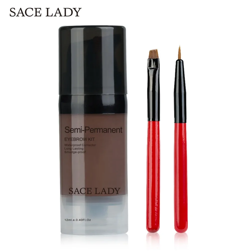 SACE LADY, водостойкая краска для бровей, гель для макияжа, 6 цветов, набор помадных кистей, черный, для бровей, натуральный усилитель, карандаш, набор, воск