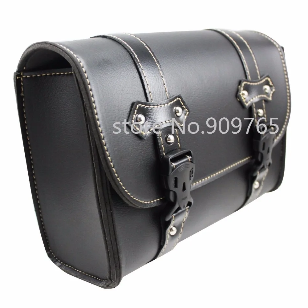 Черная мотоциклетная сумка для инструментов Круизер чоппер кафе гоночный Старый