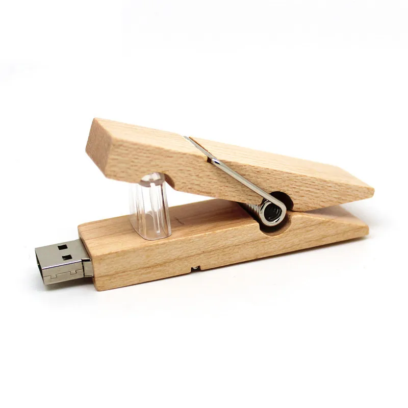 USB флеш накопитель с деревянным зажимом 4/8/16/32/64 ГБ|USB флэш-накопители| |