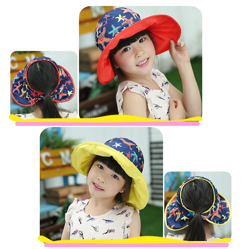 Новинка 2019 летняя Стильная Детская шляпа от солнца с рисунком Пляжная