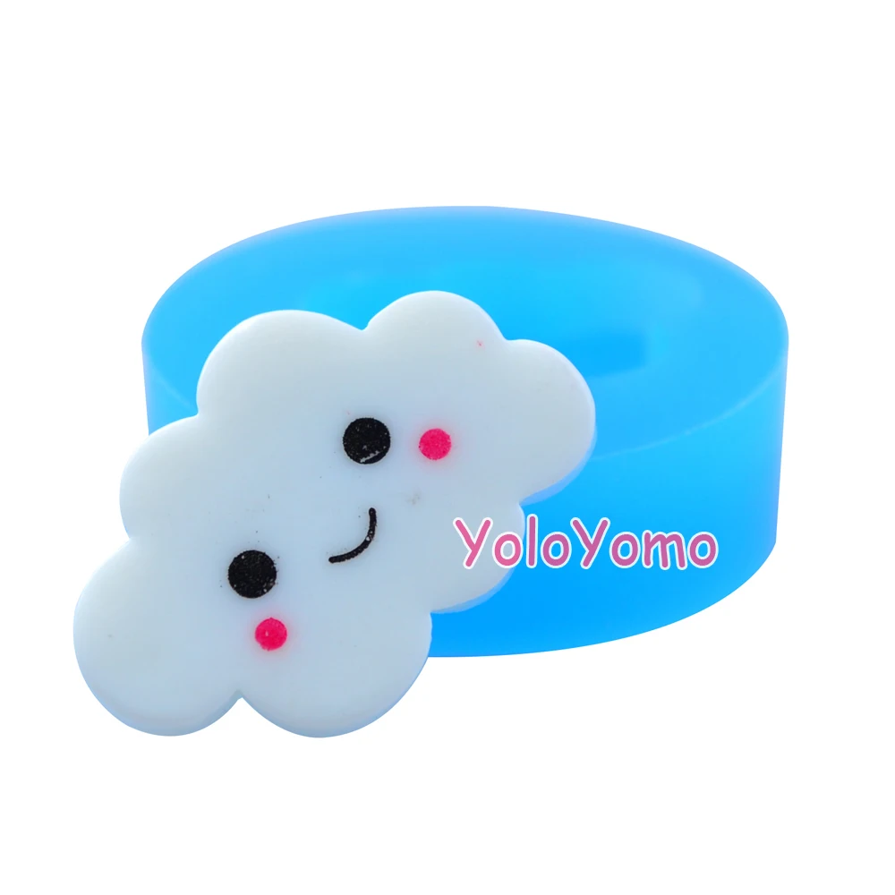 P299YL 25,3 мм Kawaii облако силиконовые формы-Топпер для кексов, помадка, Fimo глина, смола, шоколад, резинка паста, конфеты, ювелирные изделия конфеты