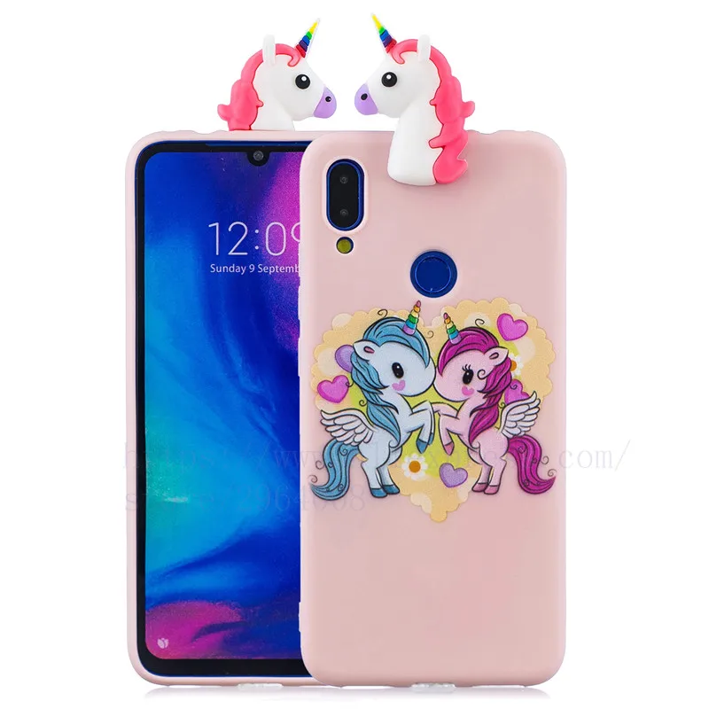Чехол TRISEOLY для Xiaomi Redmi Note 7 силиконовый чехол с набивным животным Pro 3d рисунком