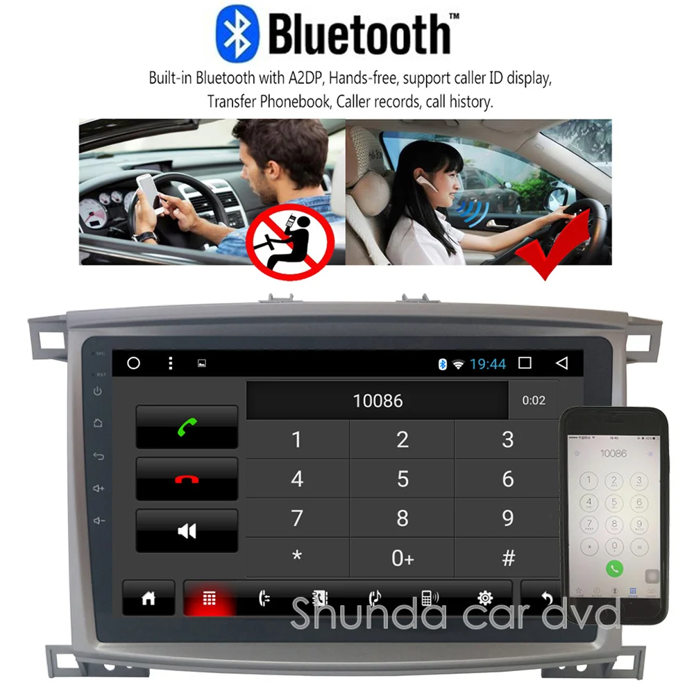 Shunda HD 10 дюймов Android 8 1 T3 автомобильный DVD для Toyota LC 100 Land Cruiser LC100 2003 2007 с 4G WI FI GPS Радио