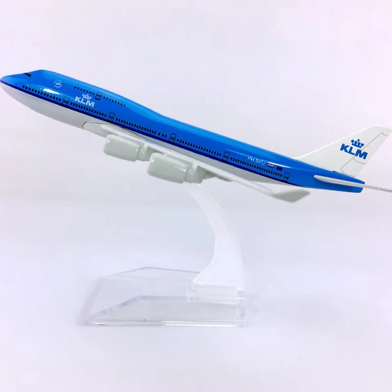 16 см 1:400 Boeing B747-400 модель самолета голландские авиалинии KLM с базовым сплавом самолет коллекционная игрушка дисплей домашняя модель украшения