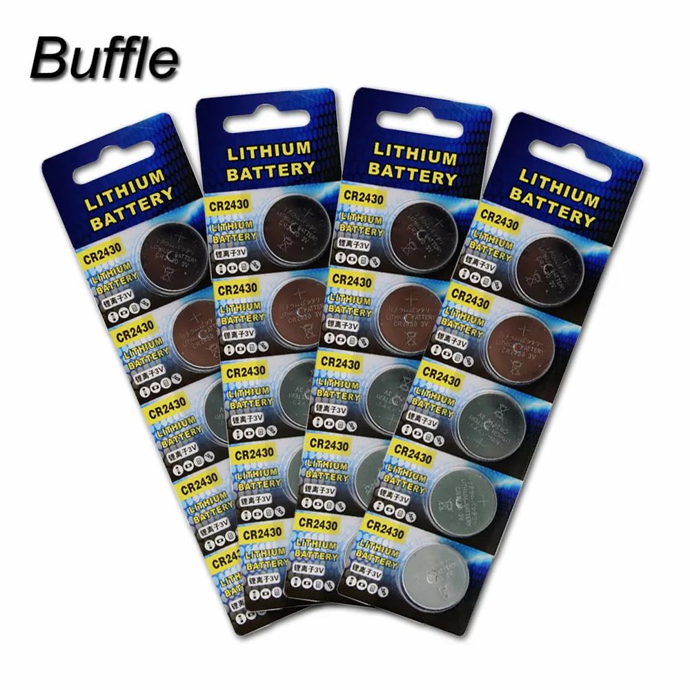 20 шт./4 упаковки кнопочные элементы питания LiMnO2 270 мАч 3 в CR2430|coin battery|button cell batterybutton |