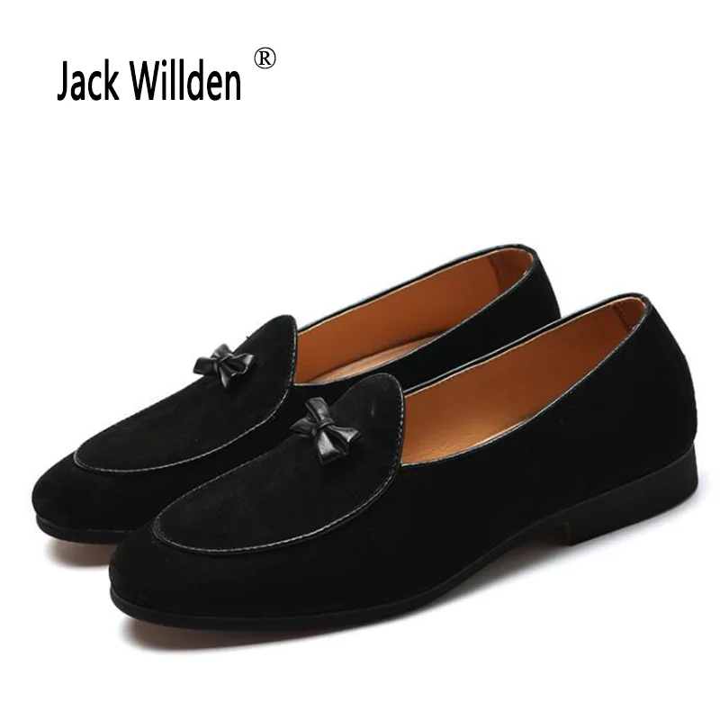 Туфли Jack Willden мужские замшевые Классические лоферы без застежки с бантом