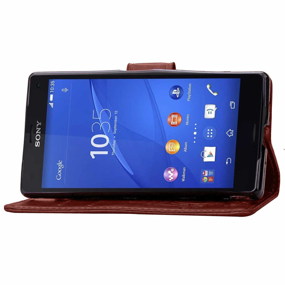 Кожаный чехол с объемными цветами для Sony Xperia Z3 Compact/Z3 Mini 4 6 " защитный