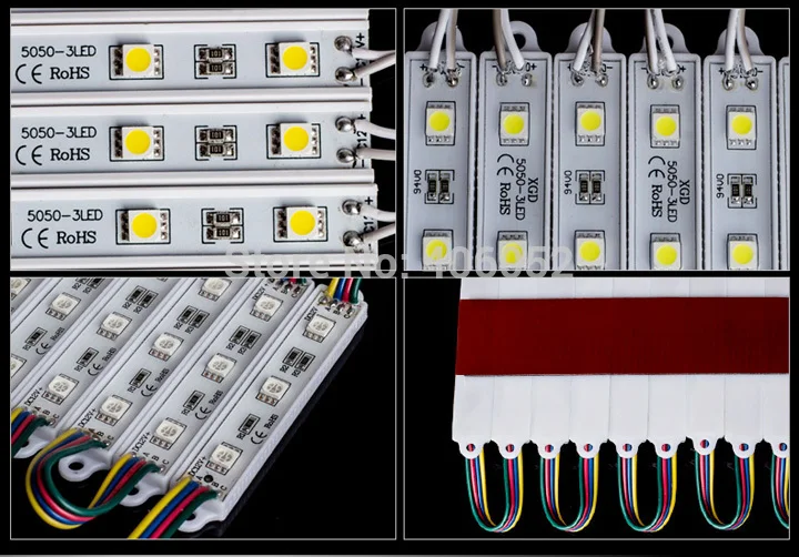 600 шт./лот ip68 smd 5050 Светодиодные модули 3 светодиода на чип водонепроницаемый