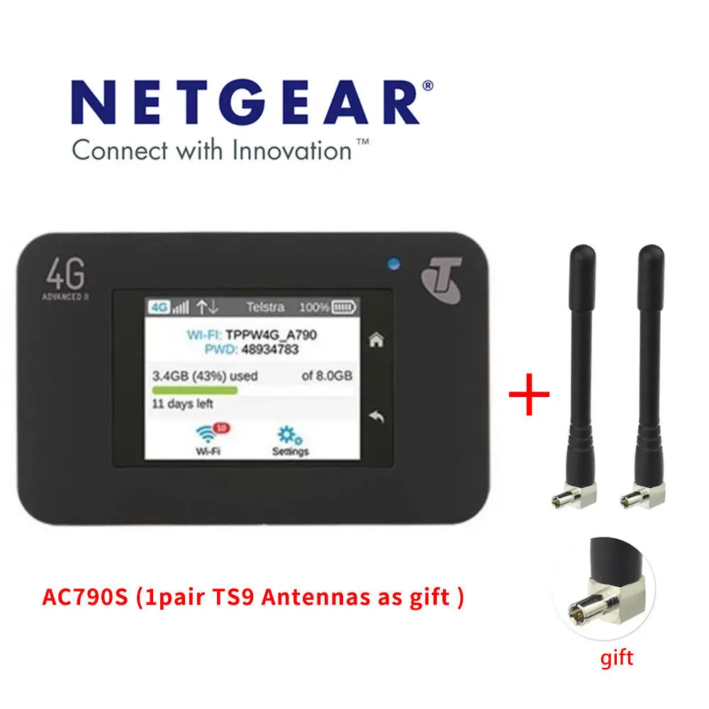 WiFi точка доступа 4G разблокированный Netgear AirCard AC790S LTE мобильный маршрутизатор 4G антенна