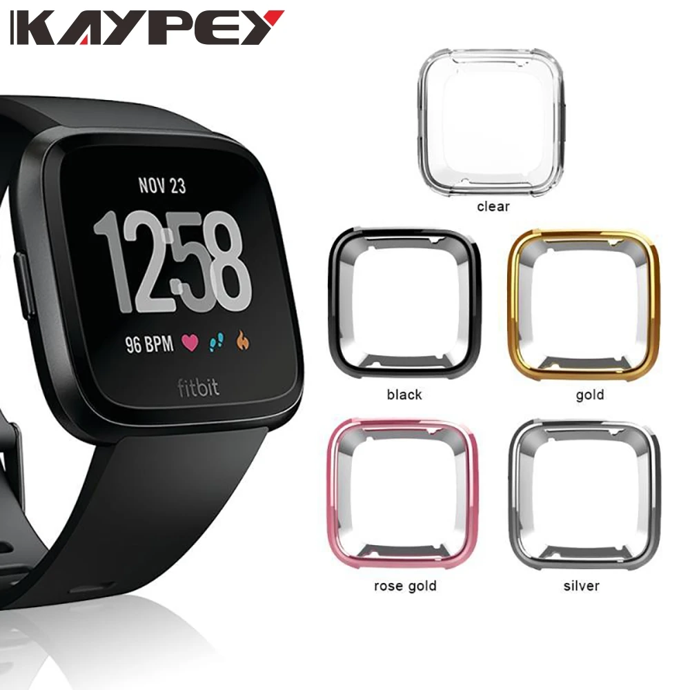 360 градусов Защитная крышка для Fitbit Versa ремешок чехол покрытие Coque подгонки