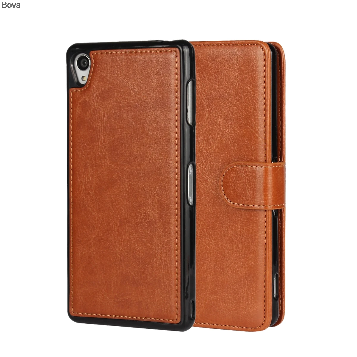 Кожаный чехол премиум класса с отделением для карт флип Sony Xperia Z3 Dual D6603 D6633