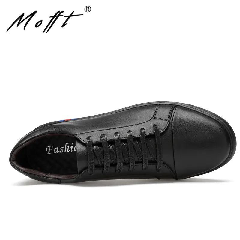 2019 Youth Trending Style Genuine Leather Low Top Men Casual Shoes Black White Solid Basic Leisure for Plus Size46 | Обувь