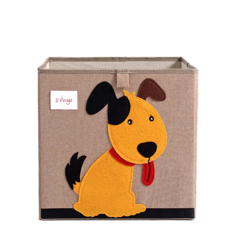 Dog MICCK вышивать коробка для хранения Kid Toy организатор ящик для хранения одежды мультфильм животных Складная Нижнее белье Галстуки Бюстгальтер Настольный Органайзер - Цвет: Dog
