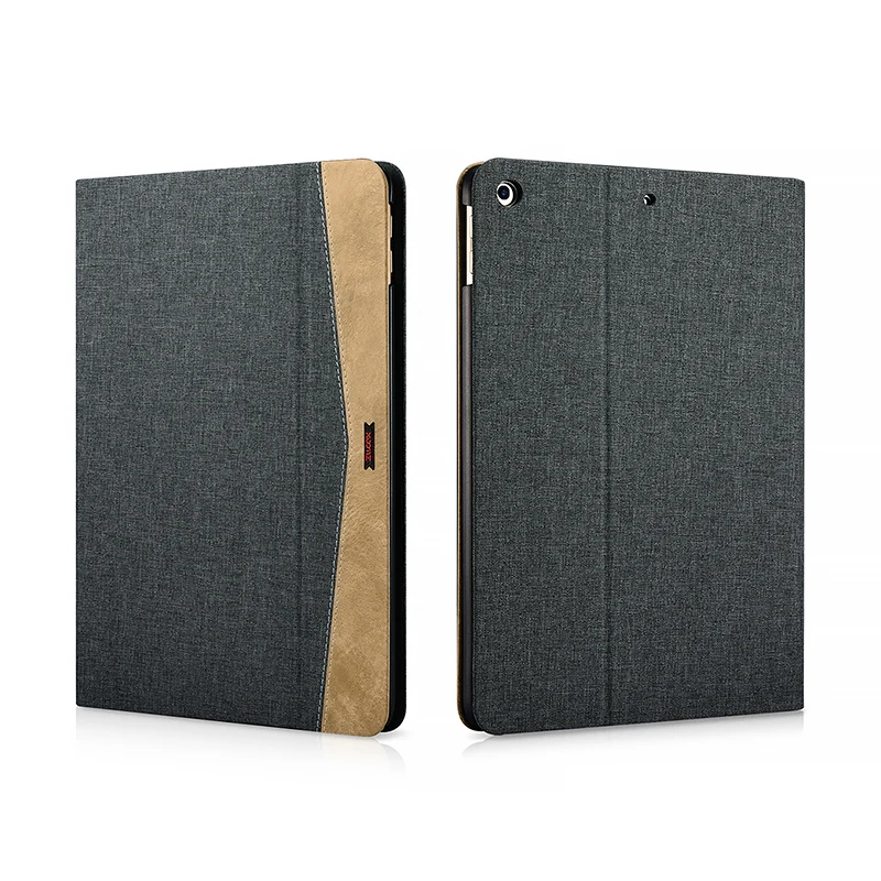 

XOOMZ Business Fashion Ultra Thin Tablet Foldable Stand Durable Fabric Leather Protective Flip Case For Apple iPad 9.7 inch 2017