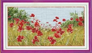 

FREE delivery Popular Counted Cross Stitch poppy garden flower field
