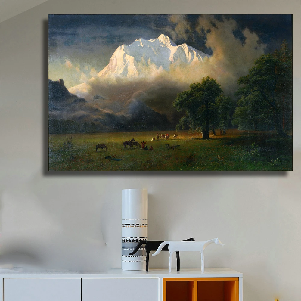 QKART Home Decor картины крепление пейзаж маслом на холсте настенные панно для Гостиная