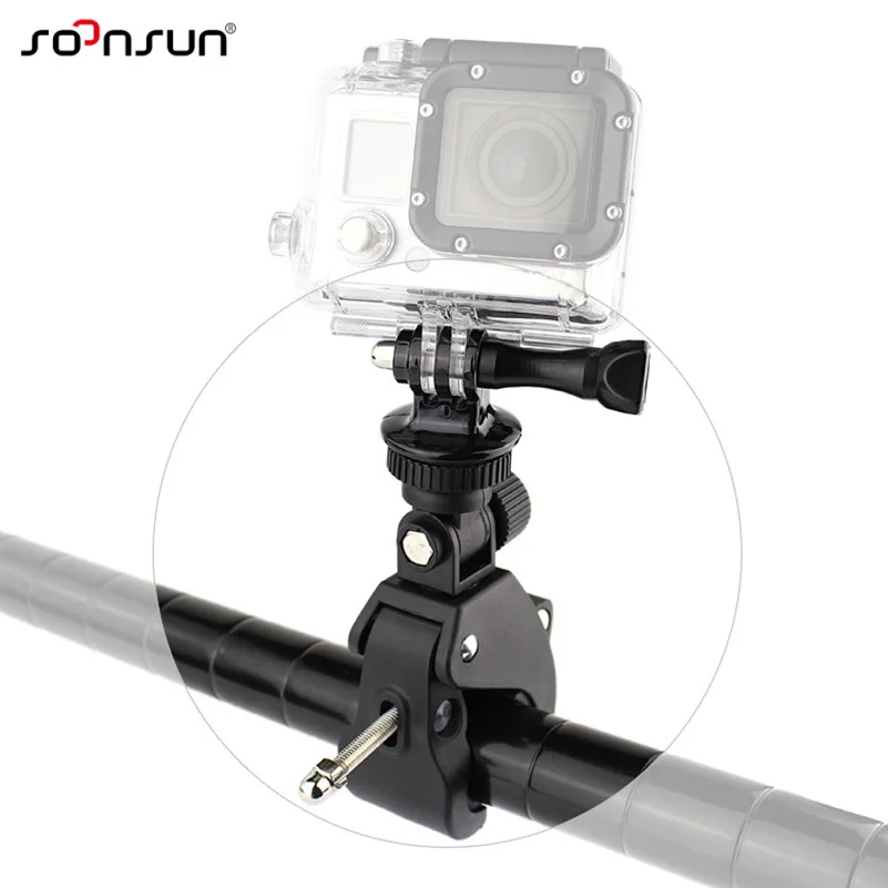 SOONSUN Мотоцикл Велосипед Руль крепление штатив держатель для GoPro Hero 7 6 5 4 3 для Xiaomi Yi для Go Pro Аксессуары