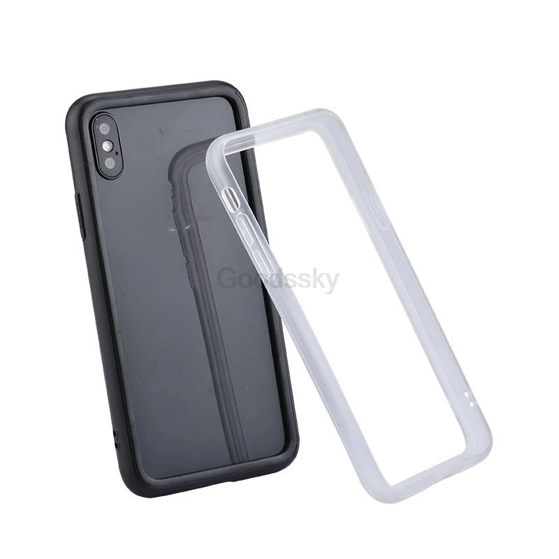 Тонкий силиконовый чехол-бампер для iPhone 6, 6 S, 7, 8 Plus, Защитная мягкая рамка для iPhone X, XR, Xs, Max, противоударный бампер, Fundas Capa
