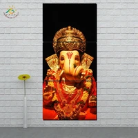 lord ganesh golden wall art hd prints canvas art painting modular picture and poster canvas painting decoration home 3 pieces